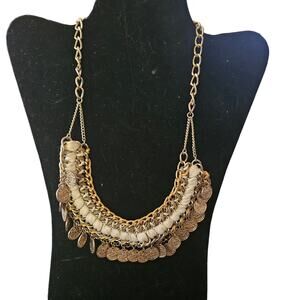 Gold Adjustable Bib Necklace